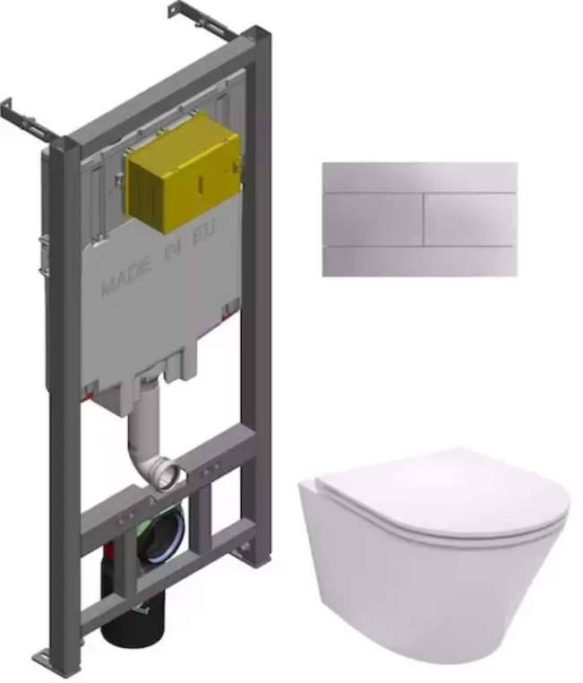 Унитаз c инсталляцией Jacob Delafon Rodin+ (E29025+E4316+EDY102+E23280)