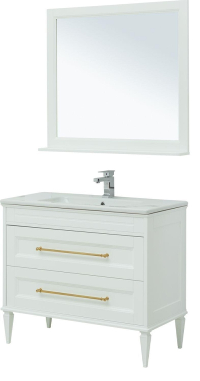 Мебель для ванной Aquanet Бостон М 100 белый (ручки золото) 00281190