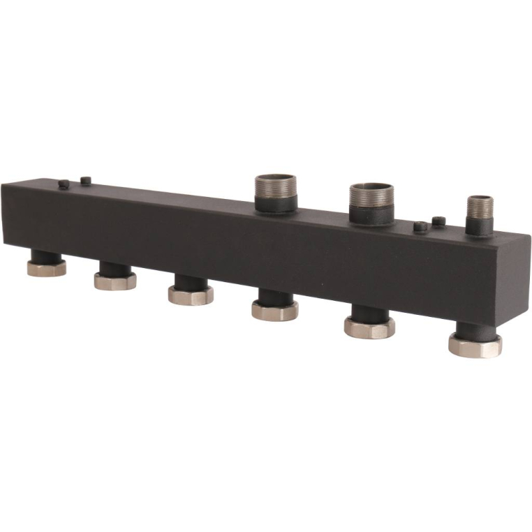 Стальной распределительный коллектор ROMMER (RDG-0017-004003) 3 отопительных контура 1 1/2