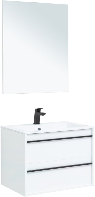 Комплект мебели Aquanet Lino 70 белый матовый (00253902+00270159+00253906)