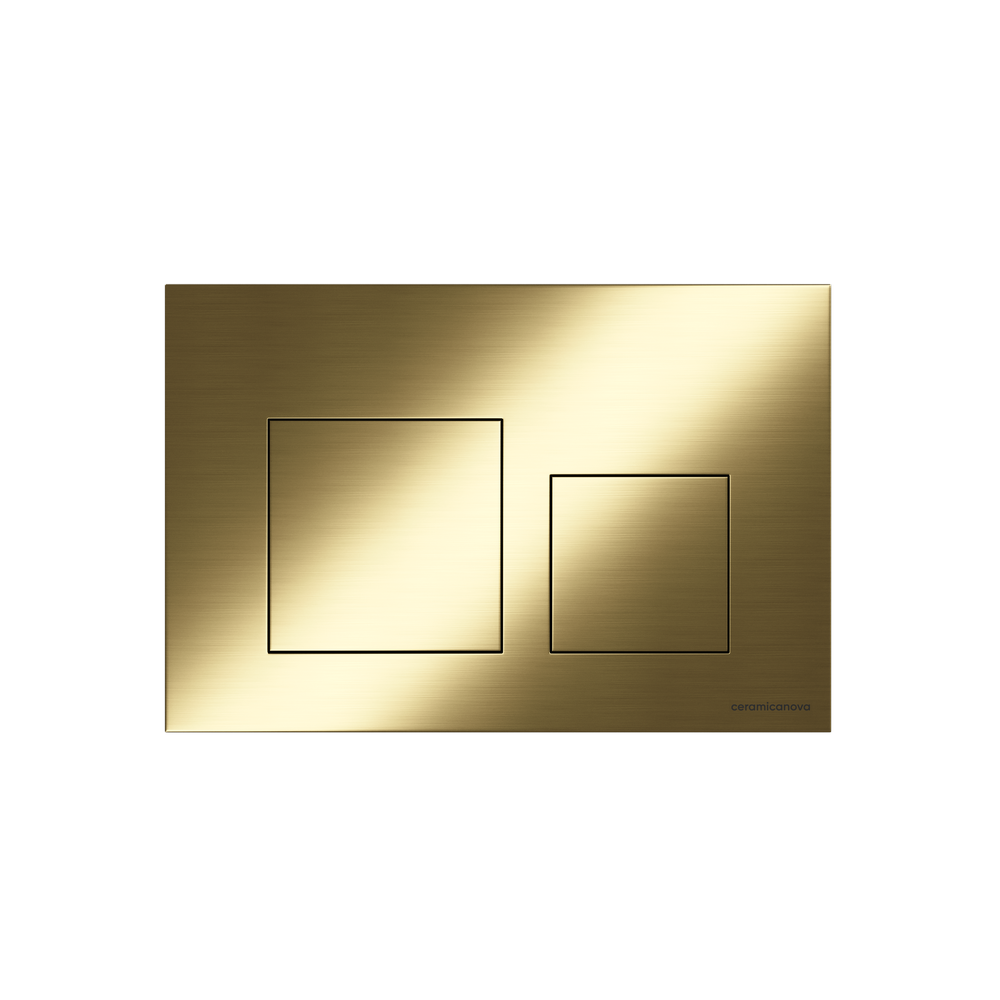 Кнопка смыва Balance, клавиши Square, цвет брашированное золото, арт. CN12-002BG