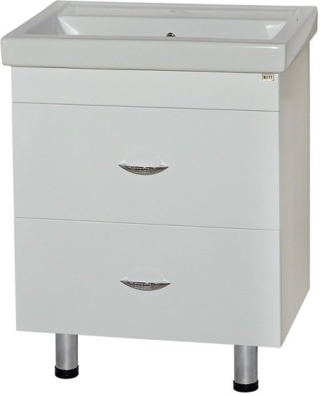 Тумба напольная с 2 ящиками Misty Фостер 70 Э-Фос01070-012Я белая