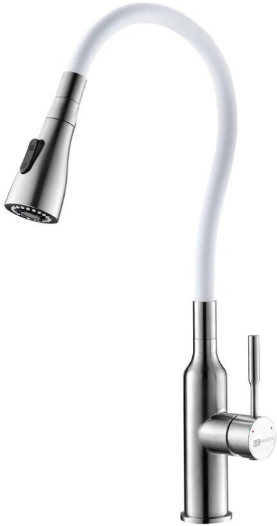 Смеситель LEMARK Expert LM5082S-White для кухни с гибким изливом
