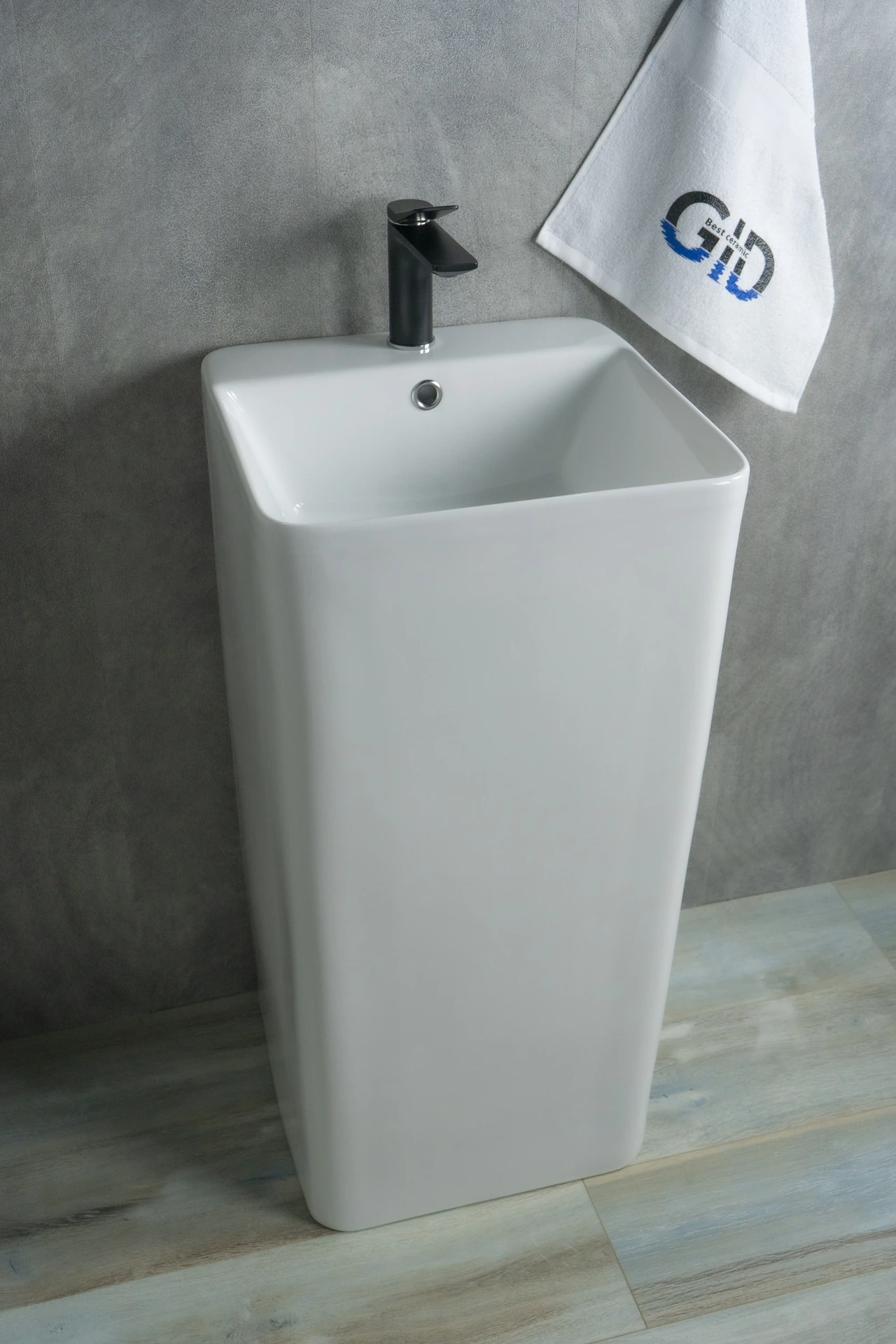 Раковина Gid Nb148 81117 накладная белая 42x41x86