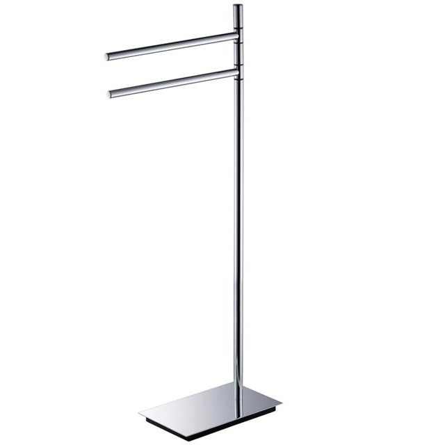 Стойка напольная Colombo Square B9901.HPS1 с полотенцедержателем, матовая сталь