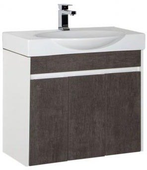 Тумба под раковину Aquanet Коста 76 см 00188407 белая/дуб антик