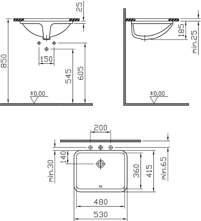 Раковина VitrA S50 5339B003-0012