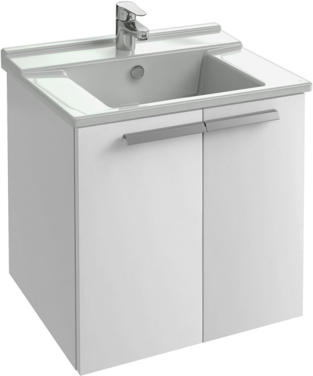 Тумба под раковину Jacob Delafon Struktura 60 белый блестящий 2 дверцы (EB1280-N18)