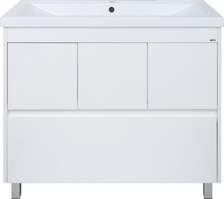 Тумба с раковиной Misty Алиса 90 напольная, белая (Э-Али01090-0112Я+4627173210324)