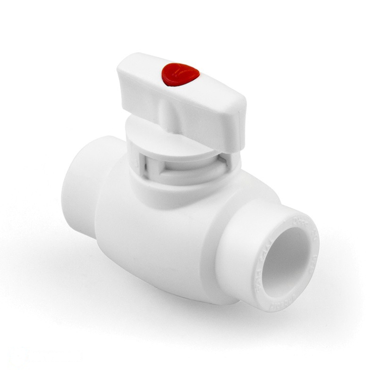 Pro Aqua PP-R Шаровой кран 20 Standard с ручкой-бабочкой белый (PA44508)