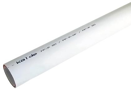Труба полипропиленовая Kalde Fiber PN20 40х5,5 1м (fiber-pn20-40h5-5-shtanga-4-m-steklovolokno)