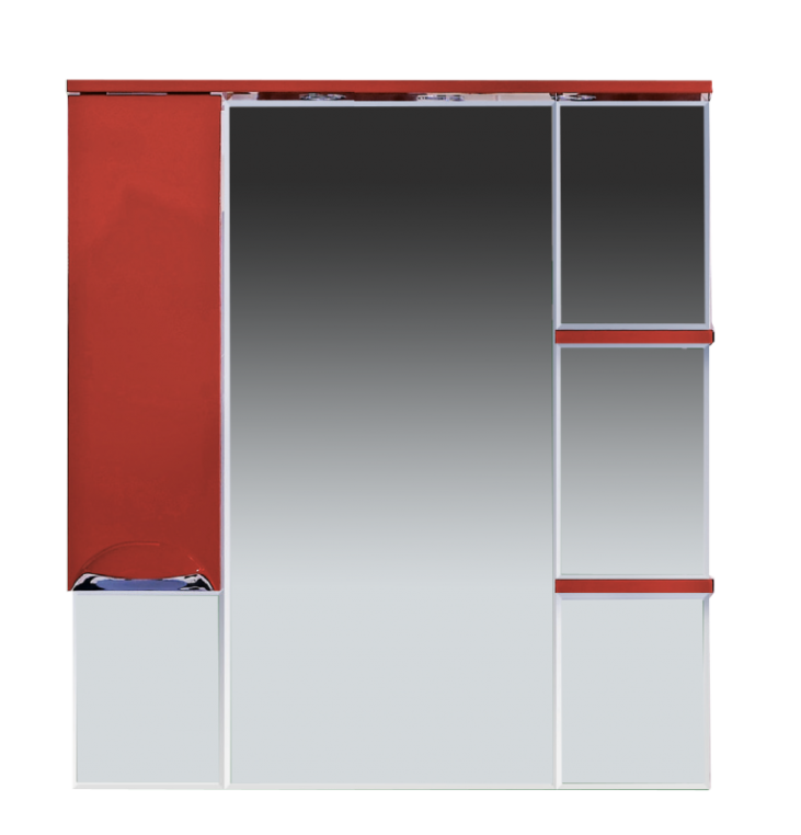 Зеркало-шкаф Misty Кристи П-Кри02090-041СвЛ красное