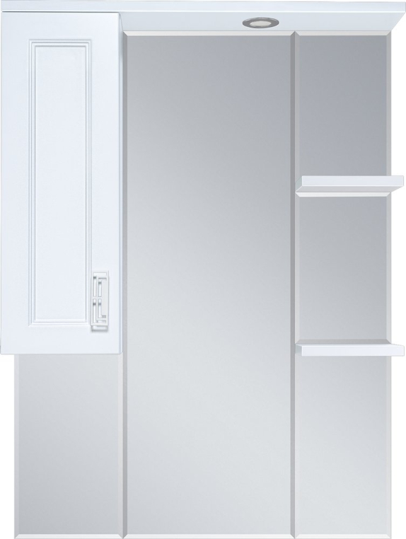 Зеркало Misty Дива 75 L c подсветкой белое (П-Див04075-013Л)