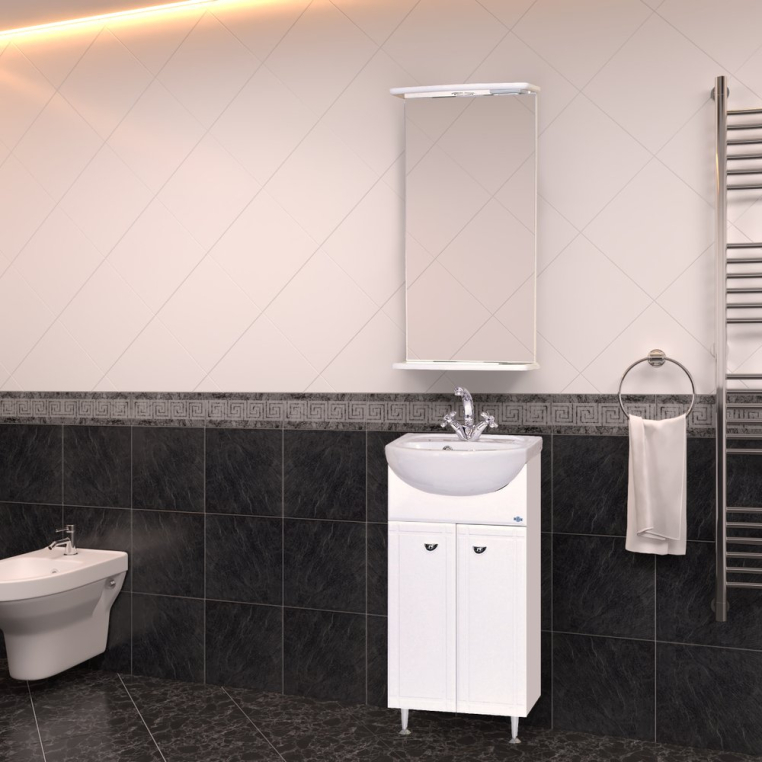 Комплект мебели Misty Соло 40 две двери (Э-Сол01040-0112Д+MNG40SAWB01+Э-Маг02040-01Св)