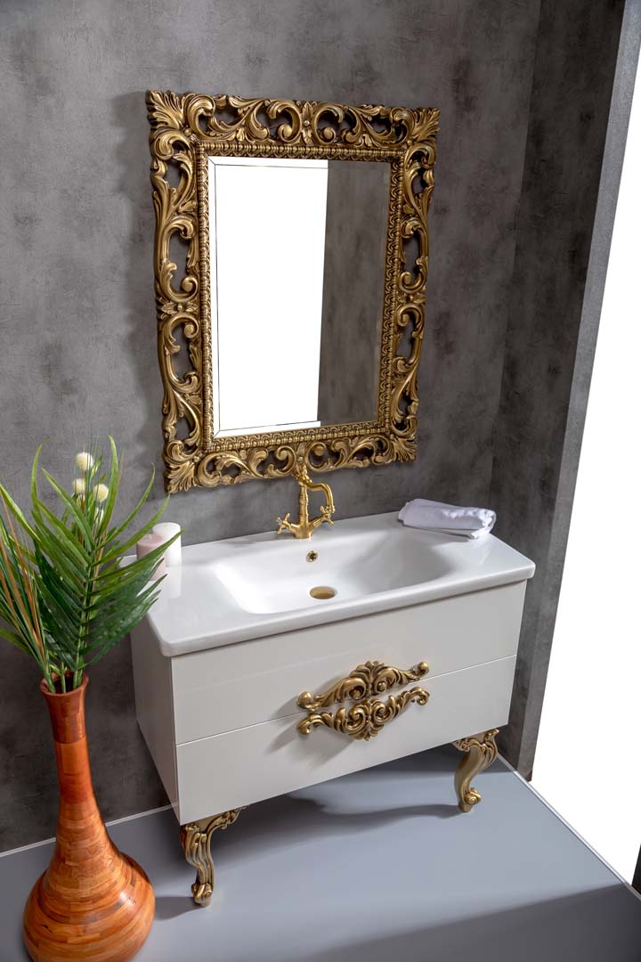 Тумба 100см*43,5 WHITE (керам.моноблок)