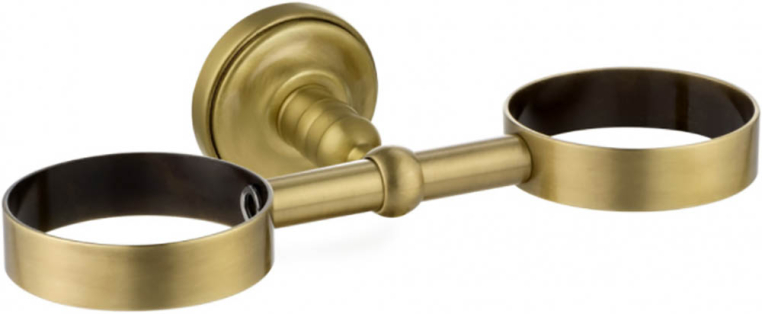 Держатель настенный двойной для мыльницы/стакана/дозатора Migliore Mirella 28154 бронза