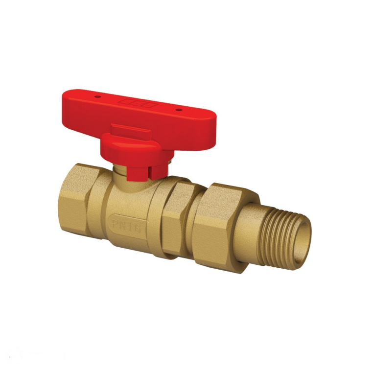 Кран шаровой Far 3/4” ВР-американка с красной ручкой (FS 3079 34R)