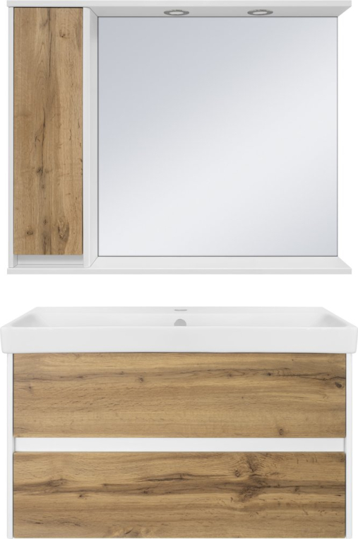 Комплект мебели Misty Адриана 90 (П-Адр01090-0122Я+1.WH50.1.629+П-Адр03090-01Л)