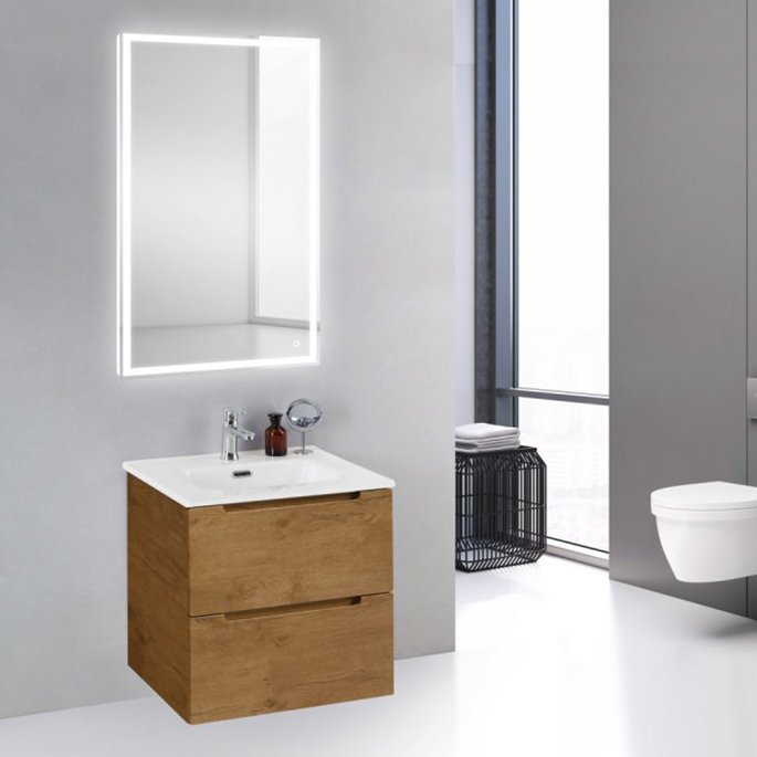 Комплект мебели BelBagno Etna 39 50 rovere nature (ETNA39-500/390-2C-SO-RN-P+BB500/390ETL+SPC-GRT-500-800-LED-TCH)