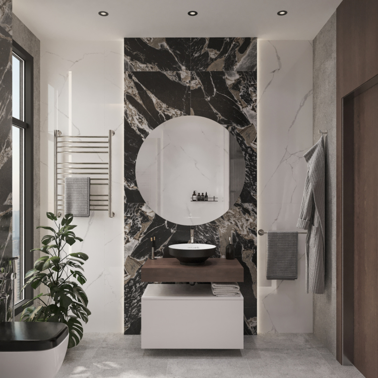 Мебель для ванной Stworki Ольборг 80 столешница дуб карпентер, без отверстий, с тумбой 80, с раковиной Vitra Water jewels