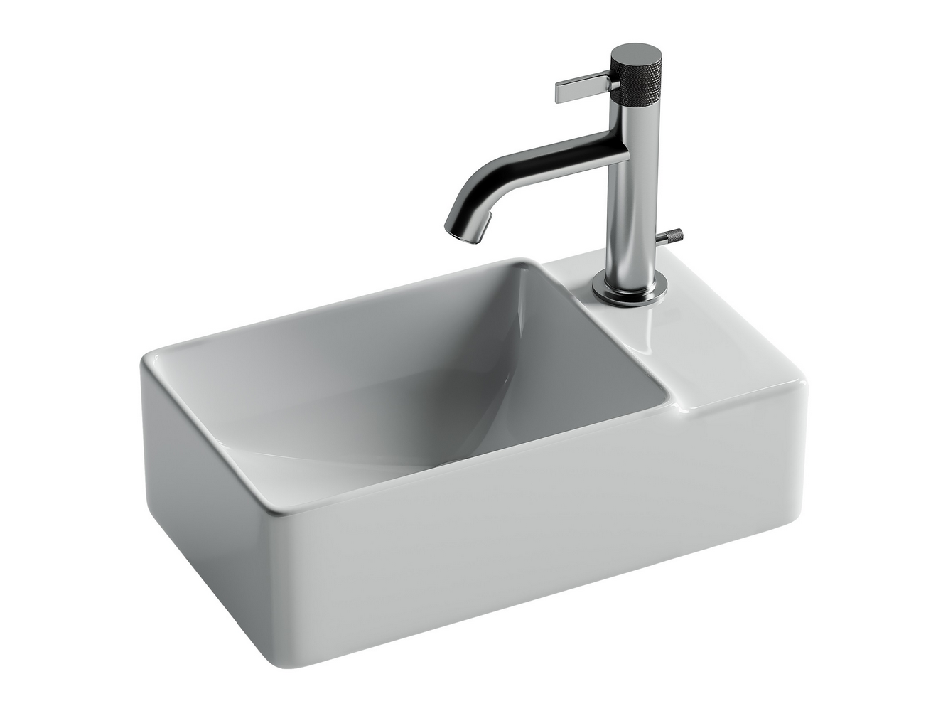 Умывальник подвесной прямоугольный (чаша слева, отверстие под смеситель справа) Element 395x220x125мм