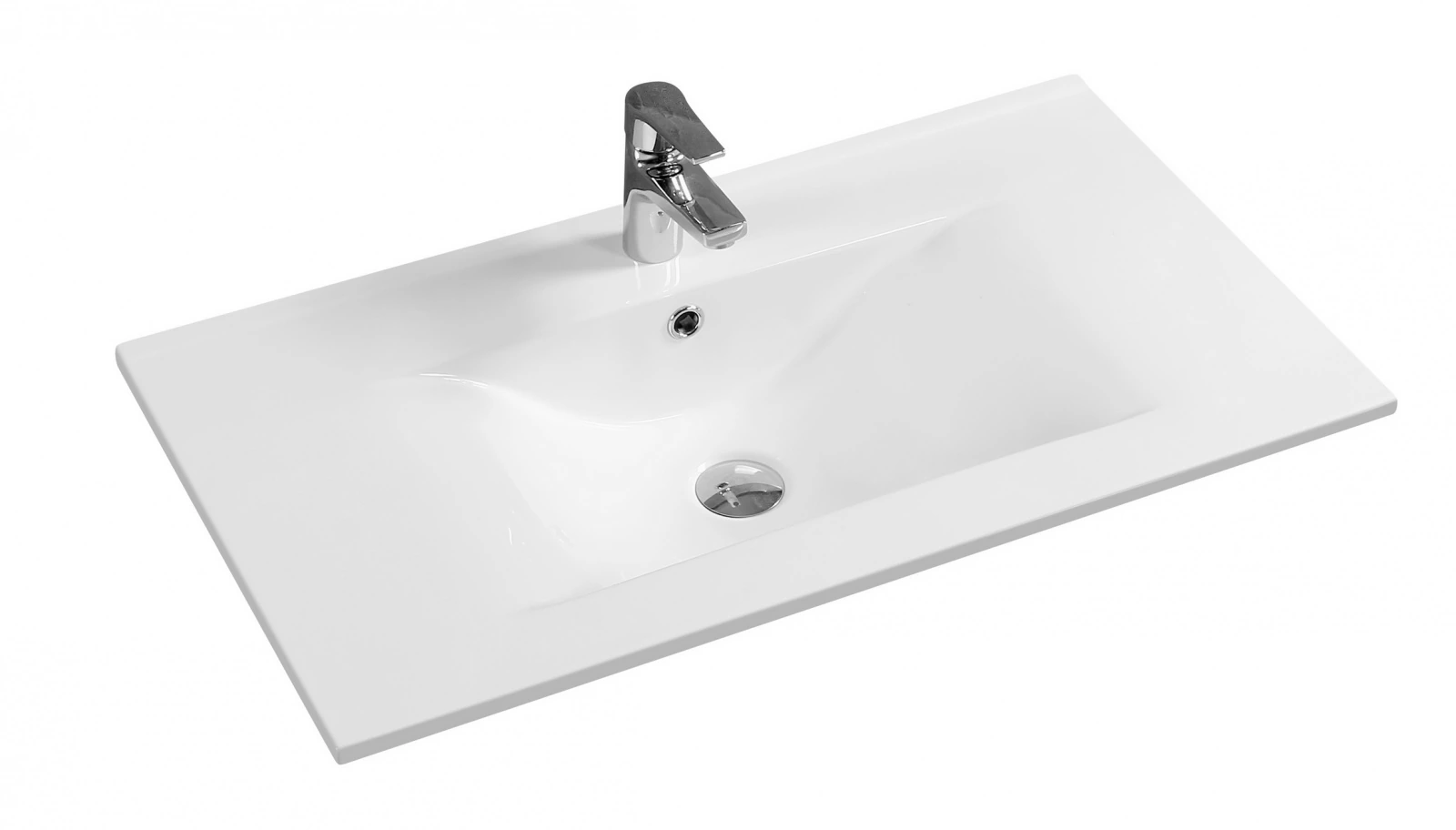 Раковина Gid NYJ807-90 71117 встраиваемая сверху белая 91x46.5x17