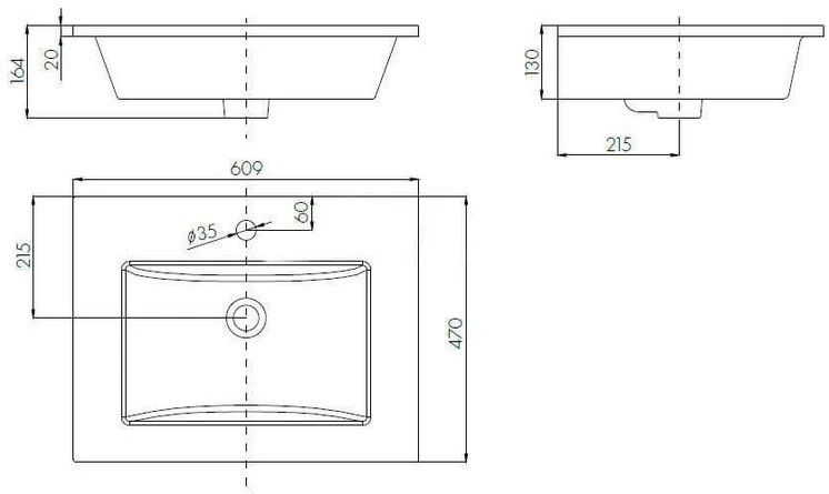 Раковина Aquaton Quadro 60 1AX170WBXX000