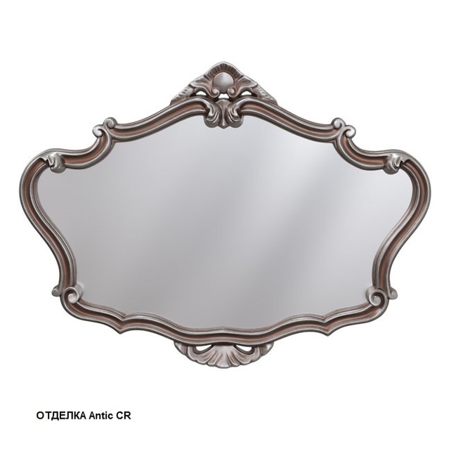 Зеркало асимметричное 92x67 Caprigo PL110-Antic CR серебро