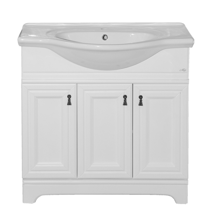 Тумба под раковину напольная Misty Лувр белая П-Лвр01085-012