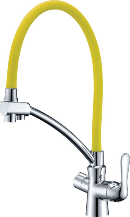 Смеситель для кухни LEMARK Comfort LM3070C-Yellow с подключением к фильтру с питьевой водой