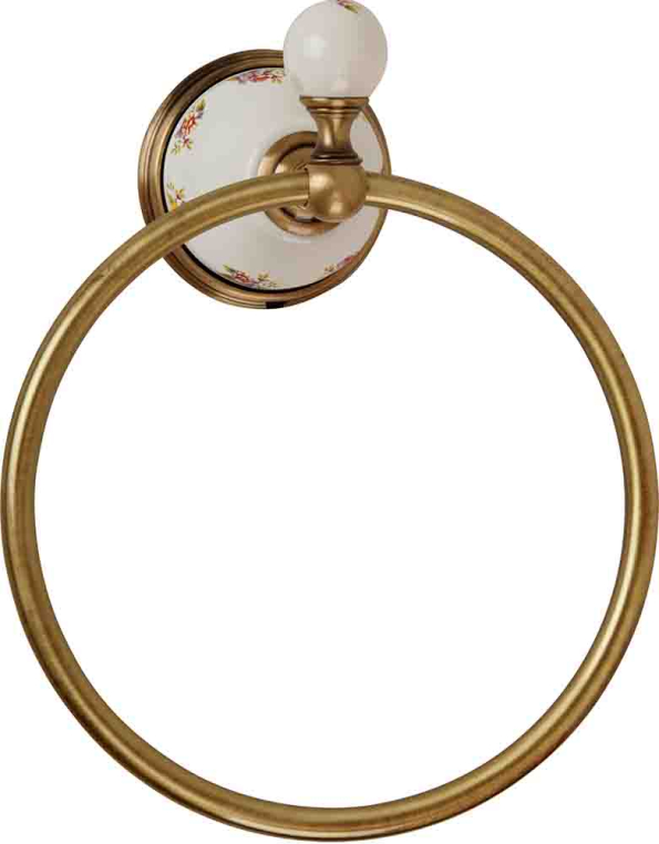 Кольцо Migliore Provance 17553 керамика с декором/бронза