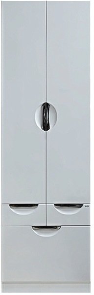 Шкаф-пенал с бельевой корзиной Misty Жасмин 60 П-Жас05060-011К2Я белая эмаль