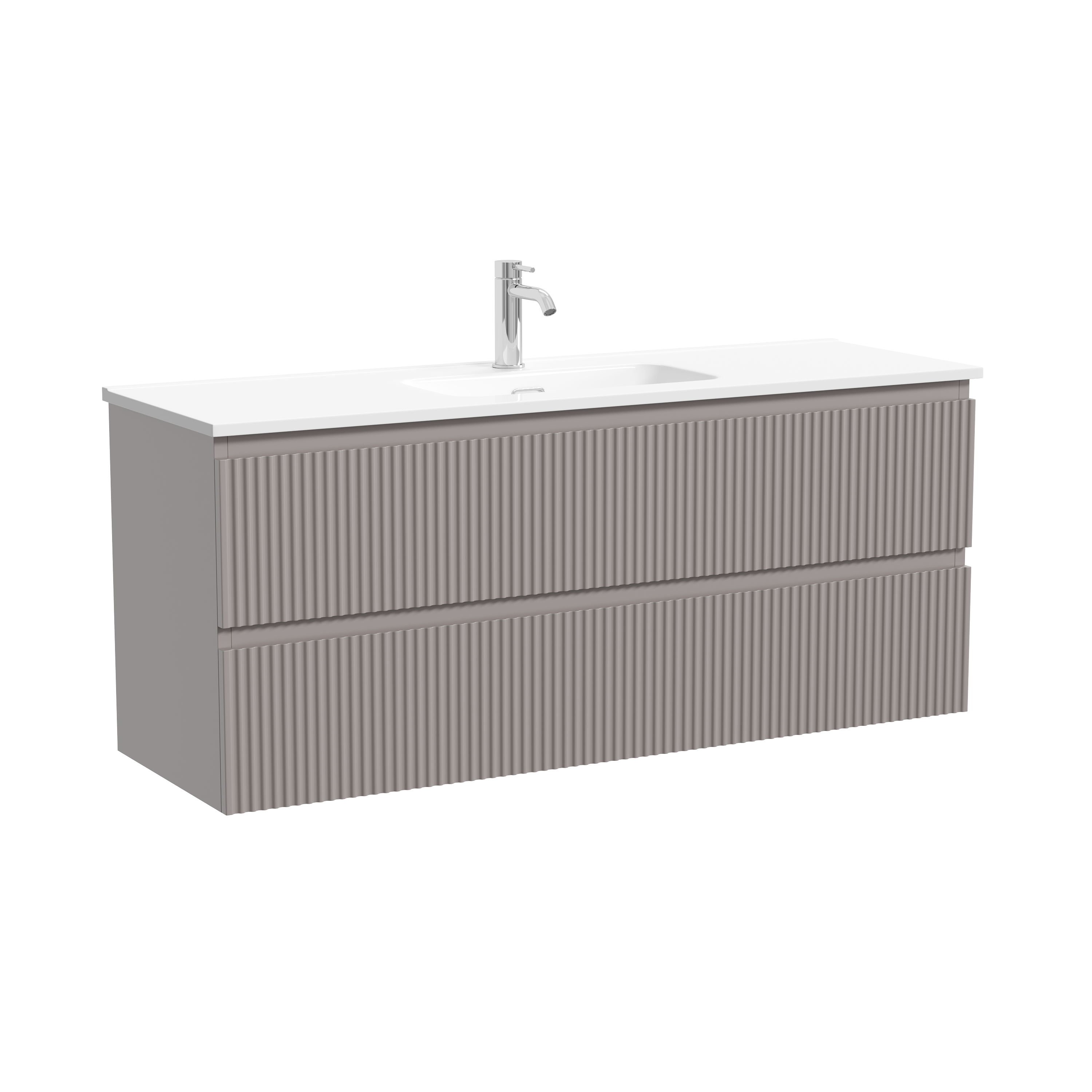 Тумба подвесная SANCOS Snob R 1195х390х500, c двумя ящиками оснащенными доводчиками, Doha Soft, арт.SNR120/39SM