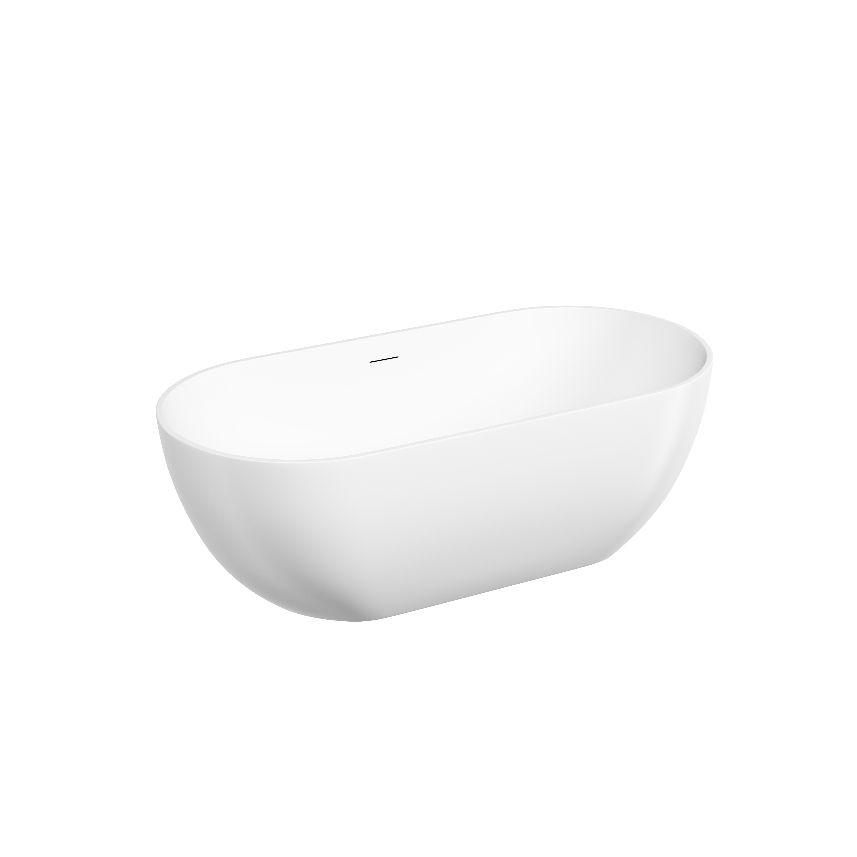 Акриловая ванна Sancos Leaf 1700x800x580 мм, отдельностоящая, овальная, с каркасом, со сливом-переливом, донным клапаном"сlick-сlack", цвет белый матовый, арт. FB20MW