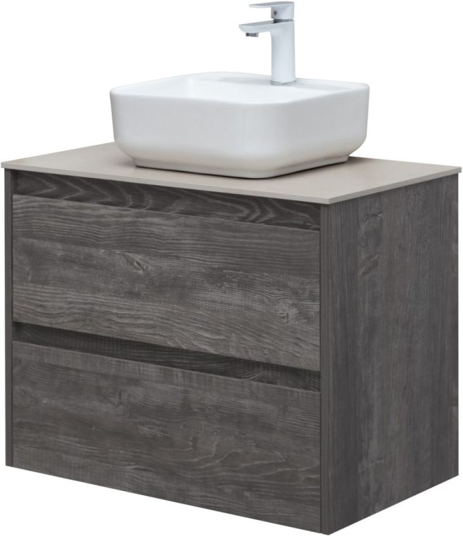 Тумба под раковину Aquanet Nova Lite 75 дуб серый (2 ящика) 00287890