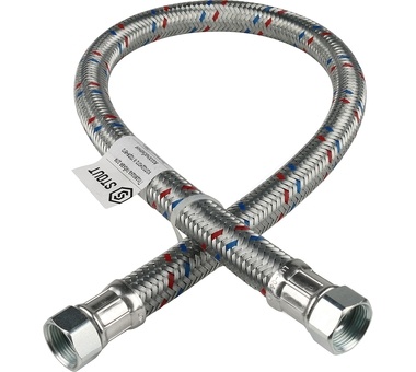 Гибкая подводка для санитарно-технических систем STOUT (SHF-0310-182020) ВР 3/4 х ВР 3/4, длина 1000 мм