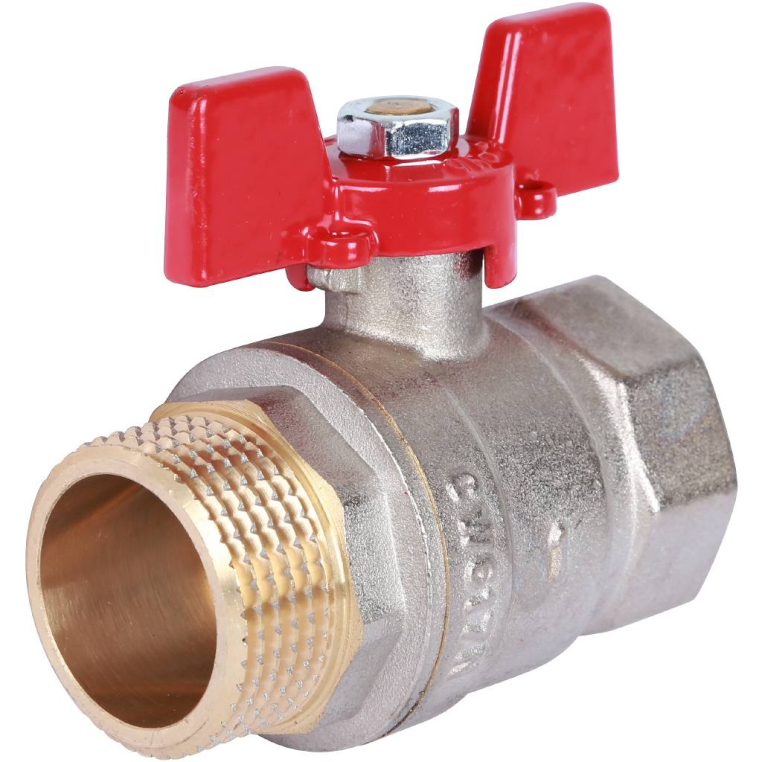 Шаровой кран ROMMER (RBV-0004-0210225) 1 ВН/НР, ручка бабочка