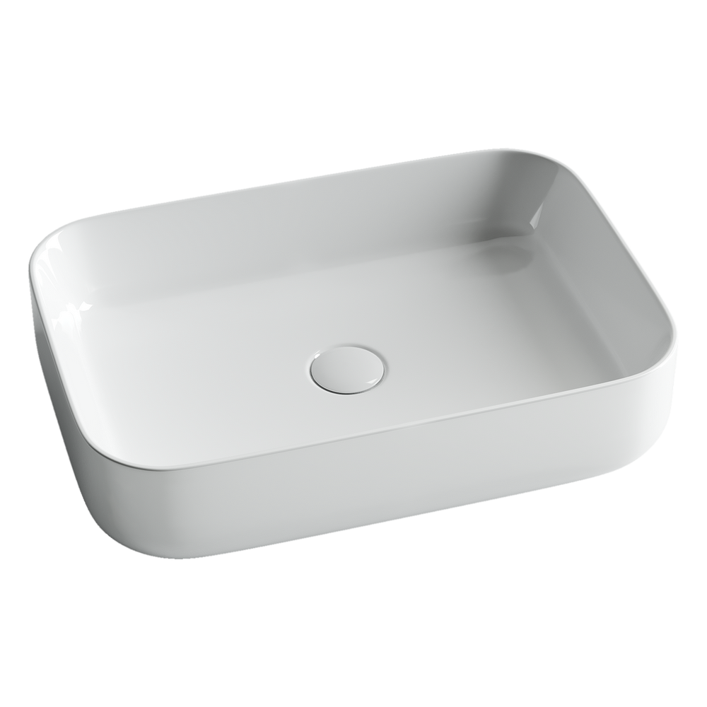 Накладные раковины CERAMICANOVA CN5004 Умывальник чаша накладная прямоугольная Element 600*420*140мм