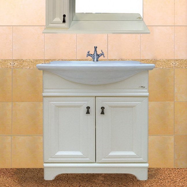 Тумба с раковиной Misty Лувр 75 (П-Лвр01075-1014+4620008197371)