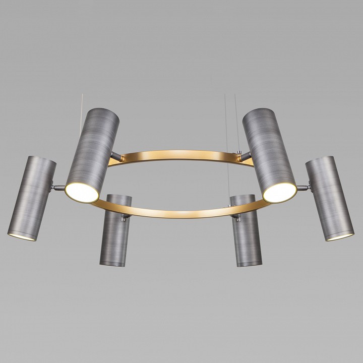Подвесная люстра Eurosvet Spacer 90103/6 матовый серый/золото