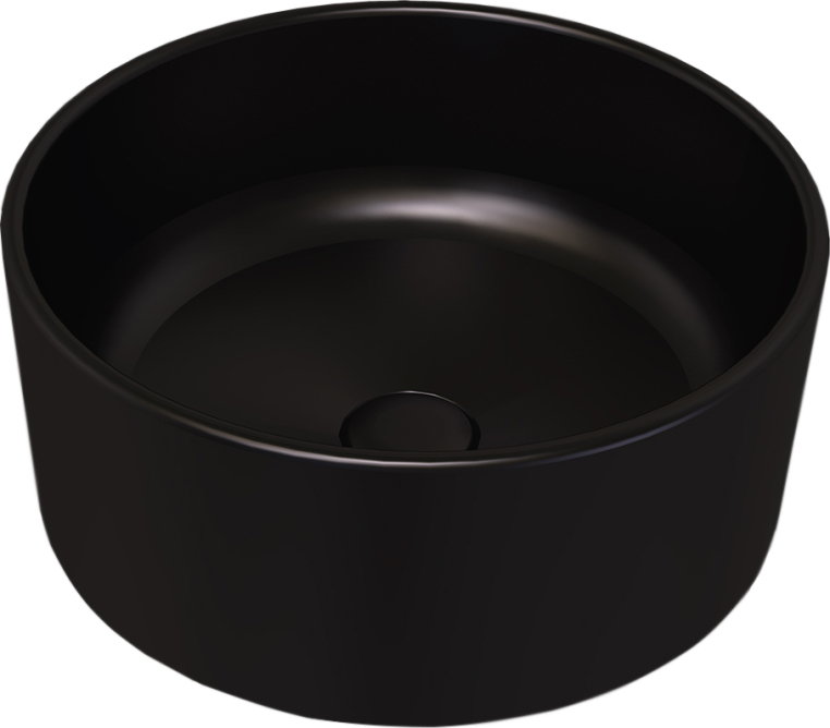 Столешница Stworki Ольборг 100 дуб карпентер, без отверстий, с тумбой 60, с раковиной BOCCHI Vessel черной