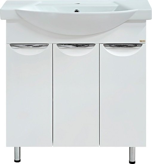 Тумба прямая Misty Лаванда 75 Э-Лав01075-011Пр белая