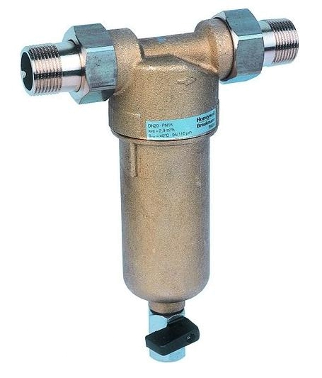 Фильтр Honeywell Braukmann FF06-1"-AAM для горячей воды, тонкой очистки, с промывочным краном (FF06-1AAM)