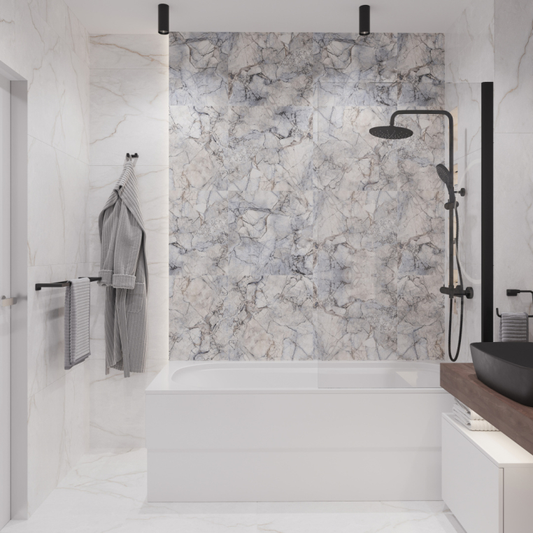 Мебель для ванной Stworki Ольборг 100 столешница дуб карпентер, без отверстий, с тумбой 50, с раковиной Vitra Shift черной