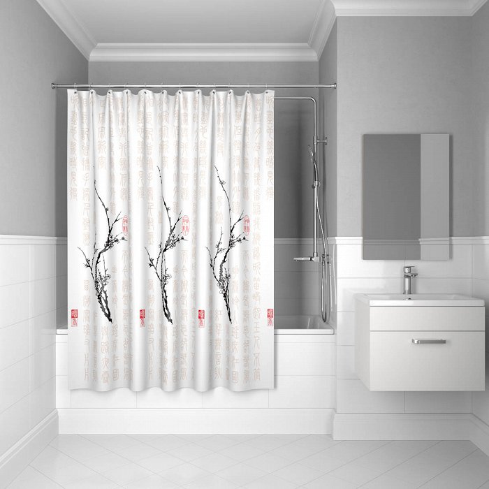Штора для ванной IDDIS Cherry Tree 200*200  200*200  (SCID100P)