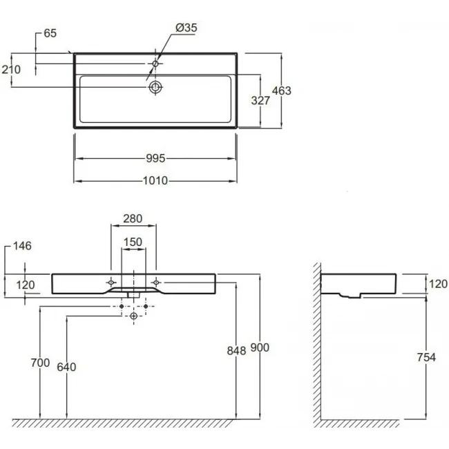 Раковина Jacob Delafon Vivienne EXBJ112-00 100x46