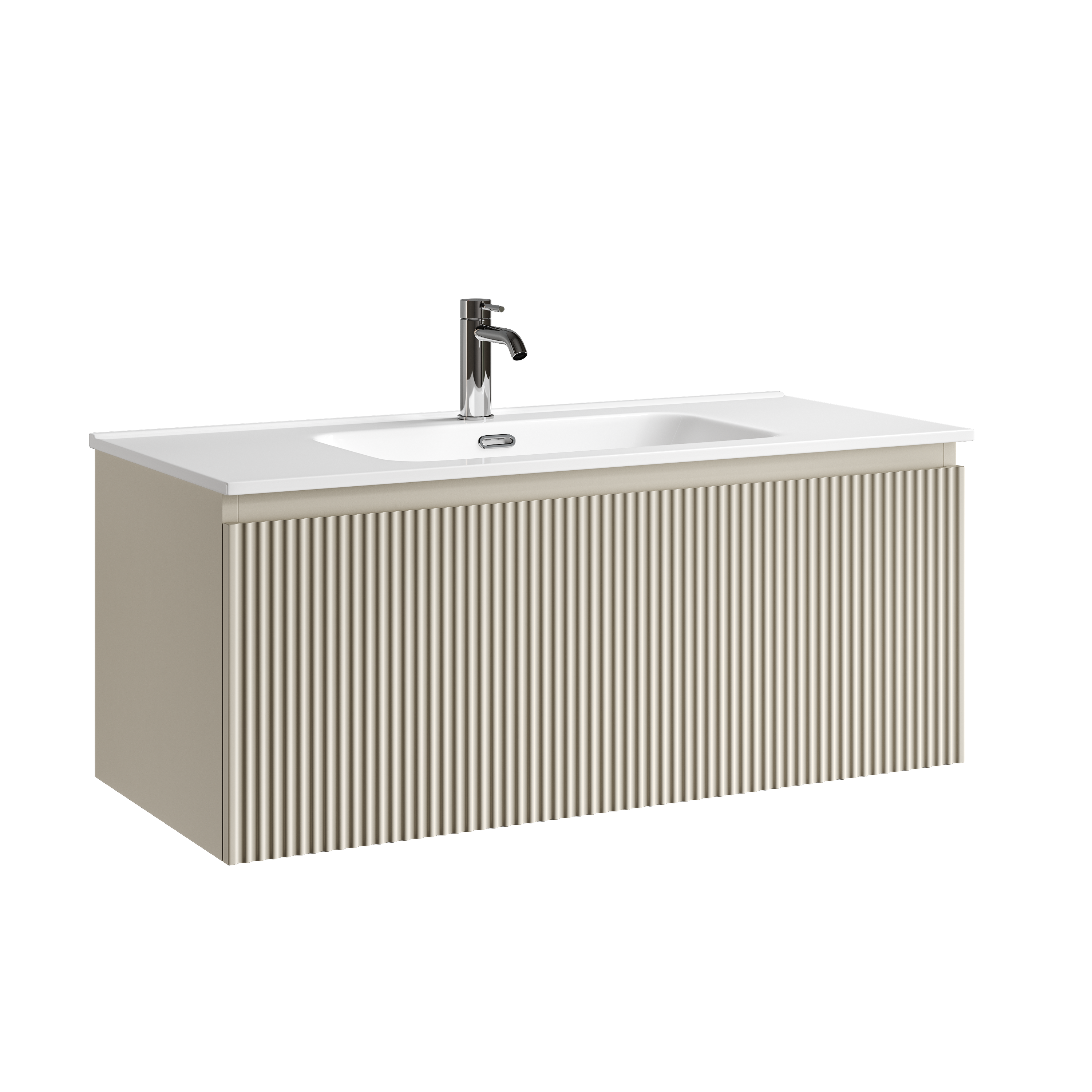 Тумба подвесная SANCOS Snob R 1.0 995х445х406, c одним ящиком оснащенным доводчиками, Beige Soft , арт.SNR1.0100CE