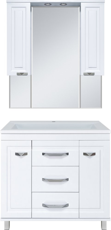 Комплект мебели Misty Терра 90 белая (П-Тер01090-0113Я+ФР-00002613+П-Тер02090-011)