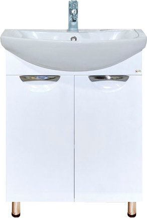 Тумба с раковиной Misty Лаванда 60 прямая (Э-Лав01060-011Пр+1.WH11.0.246)