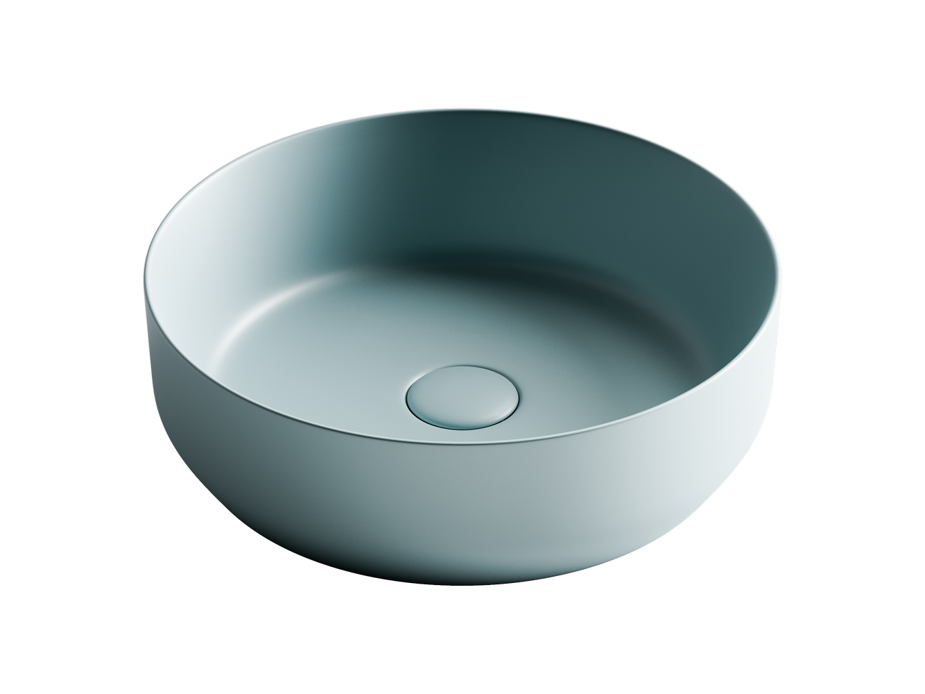 Накладные раковины CERAMICANOVA CN6022MLG Умывальник чаша накладная круглая (цвет Зеленый Матовый) Element 390*390*120мм